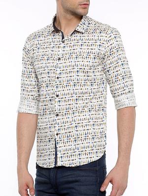 white cotton casual shirt - 15580174 - Standard Image - 2