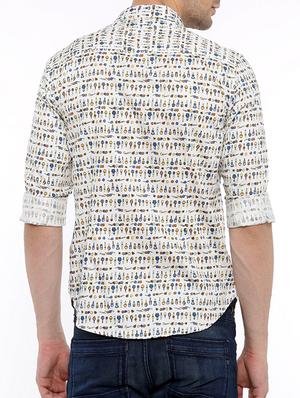white cotton casual shirt - 15580174 - Standard Image - 3
