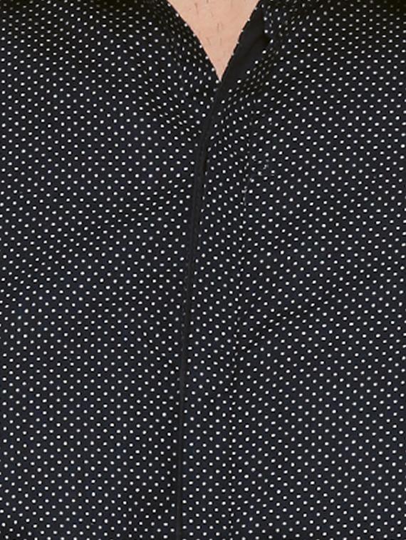 navy blue cotton casual shirt - 15580178 - Zoom Image - 4