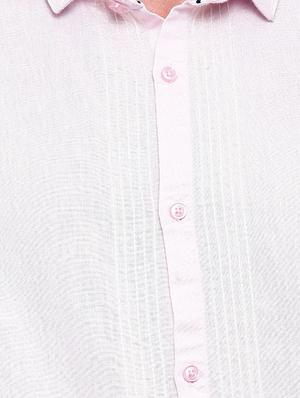 pink linen casual shirt - 15580185 - Standard Image - 4