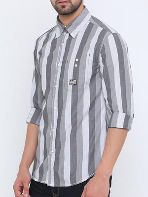grey cotton casual shirt - 15580977 - Standard Image - 2