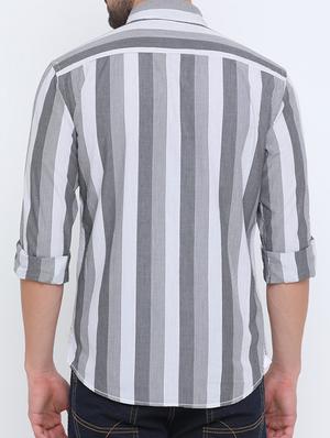 grey cotton casual shirt - 15580977 - Standard Image - 3
