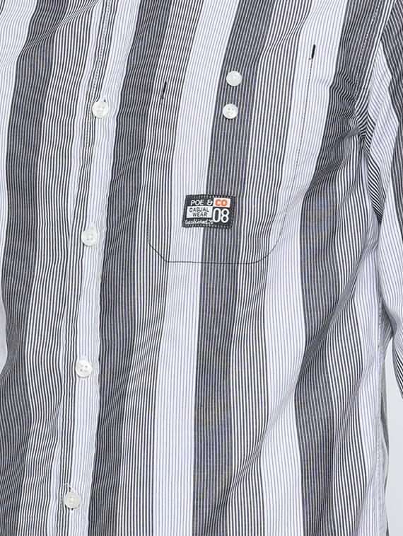 grey cotton casual shirt - 15580977 - Zoom Image - 4