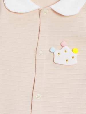 beige cotton romper - 15581470 - Standard Image - 3