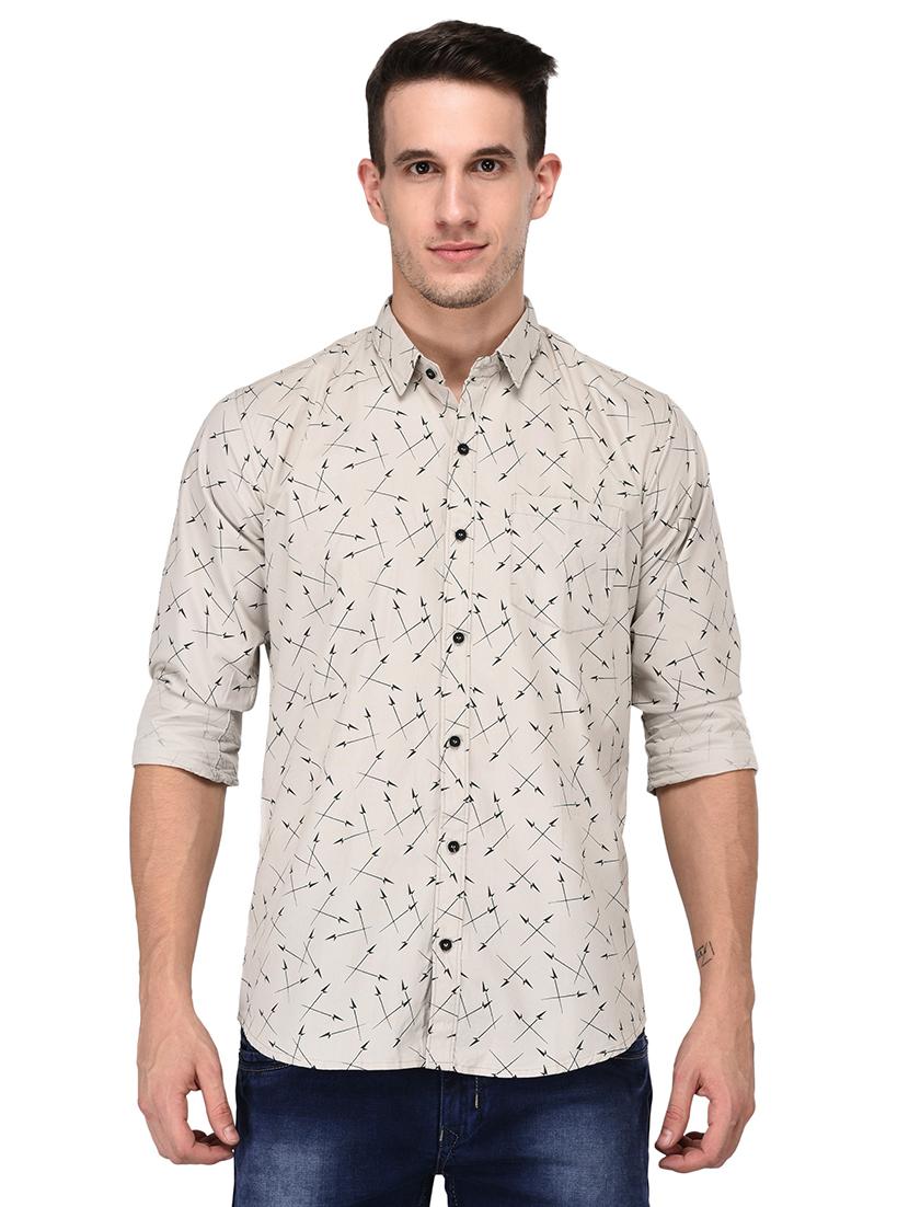 beige cotton casual shirt - 15581534 - Zoom Image - 1