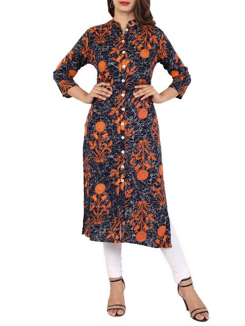 printed straight kurta - 15581756 - Standard Image - 1