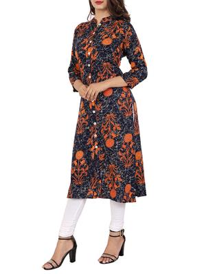 printed straight kurta - 15581756 - Standard Image - 2