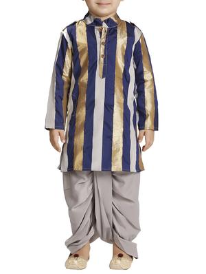 blue silk kurta set - 15581858 - Standard Image - 1
