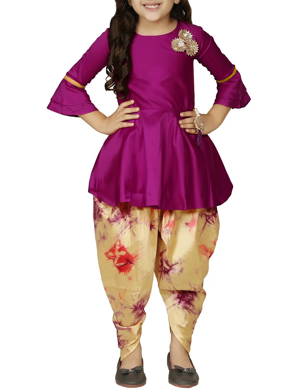 purple silk suit set - 15581867 - Zoom Image - 1