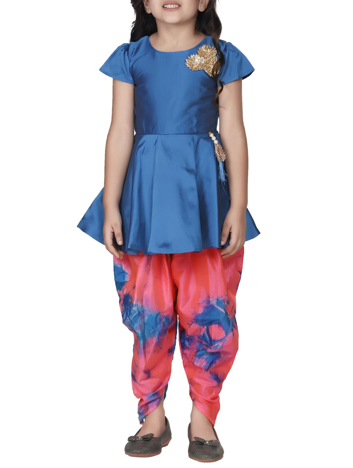 blue silk blend suit set - 15581868 - Zoom Image - 1