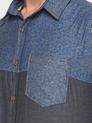 blue cotton casual shirt - 15582470 - Standard Image - 4