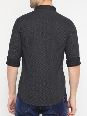 black cotton casual shirt - 15582517 - Standard Image - 3