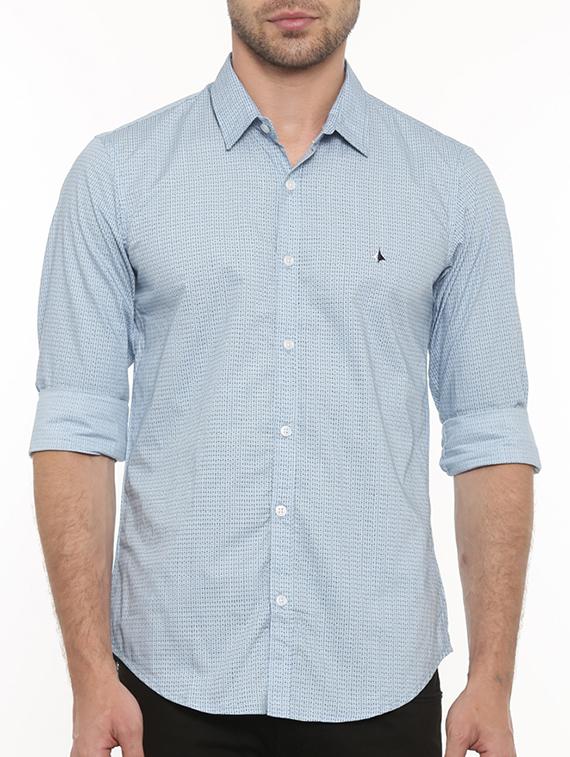 blue cotton casual shirt - 15582593 - Zoom Image - 1