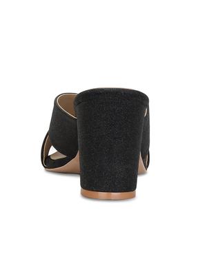 black slip on sandals - 15582622 - Standard Image - 3