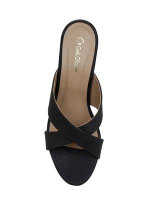 black slip on sandals - 15582622 - Standard Image - 4