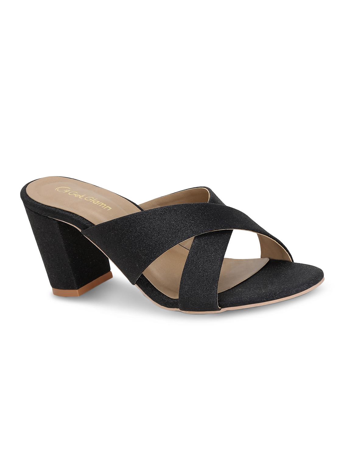 black slip on sandals - 15582622 - Zoom Image - 1