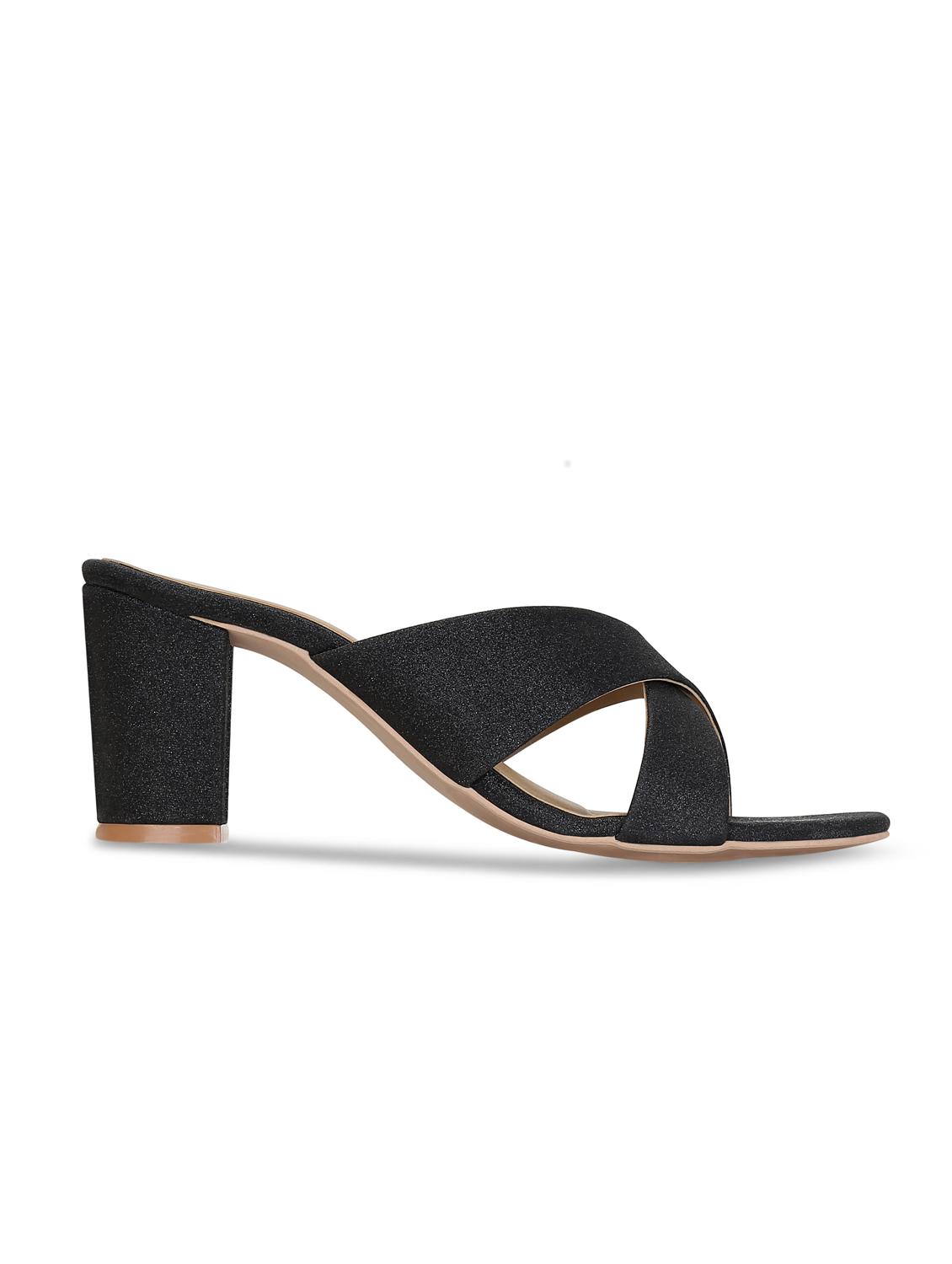 black slip on sandals - 15582622 - Zoom Image - 2