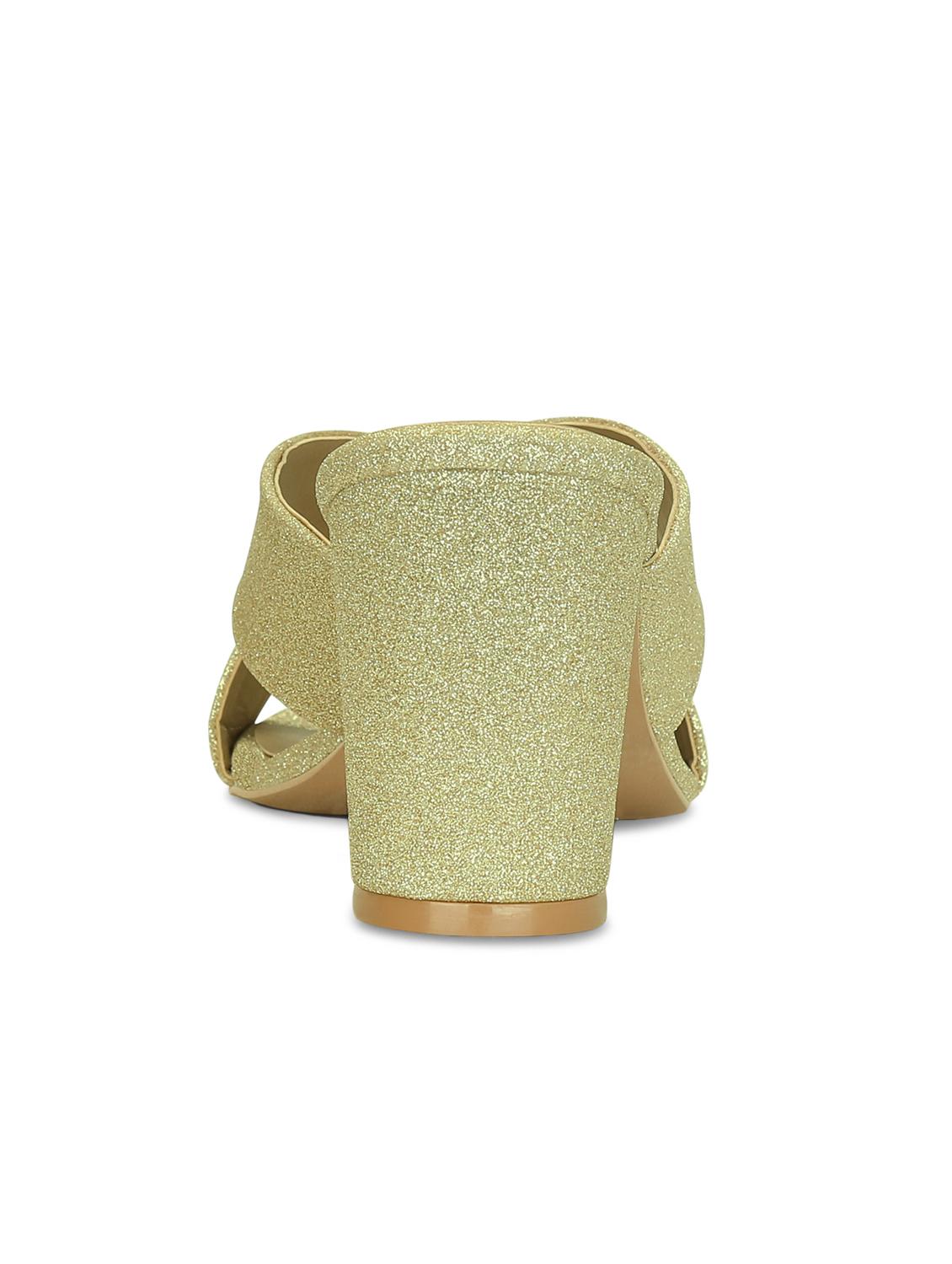 gold slip on sandals - 15582623 - Zoom Image - 3