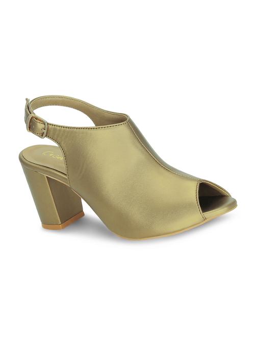 gold back strap sandals - 15582625 - Standard Image - 1