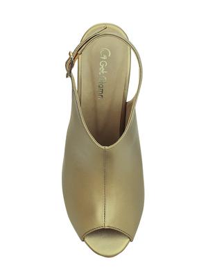 gold back strap sandals - 15582625 - Standard Image - 4