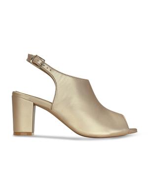 gold back strap sandals - 15582627 - Standard Image - 2