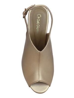 gold back strap sandals - 15582627 - Standard Image - 4