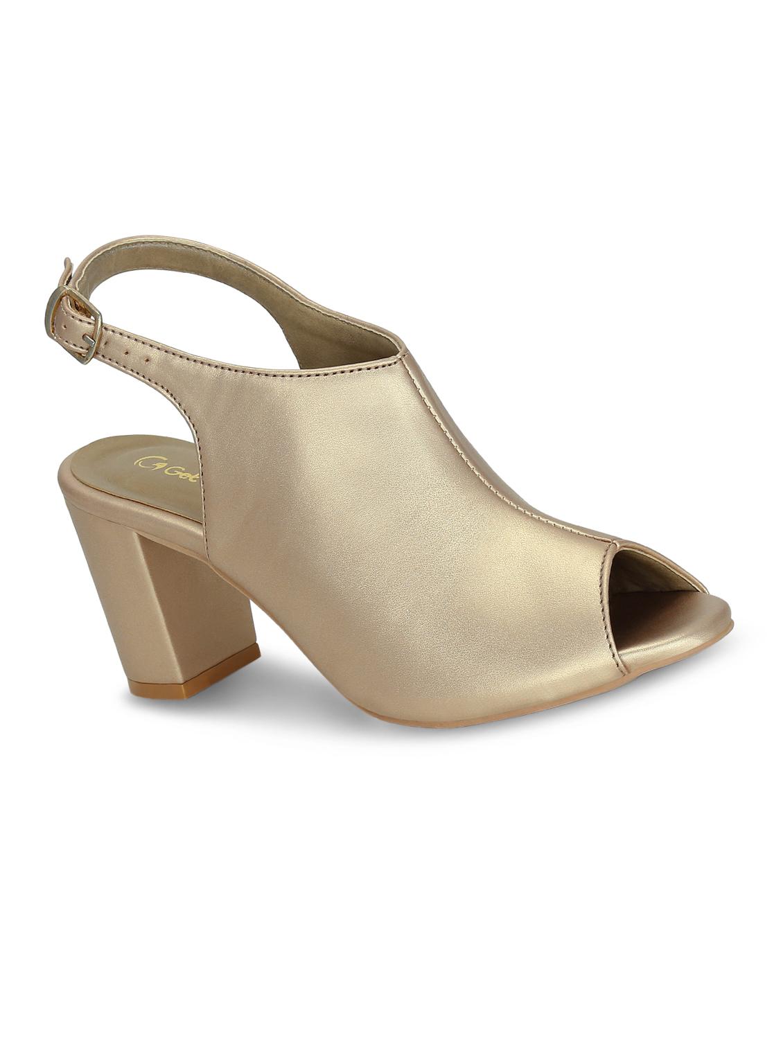 gold back strap sandals - 15582627 - Zoom Image - 1