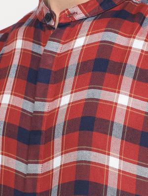 red cotton casual shirt - 15582702 - Standard Image - 4