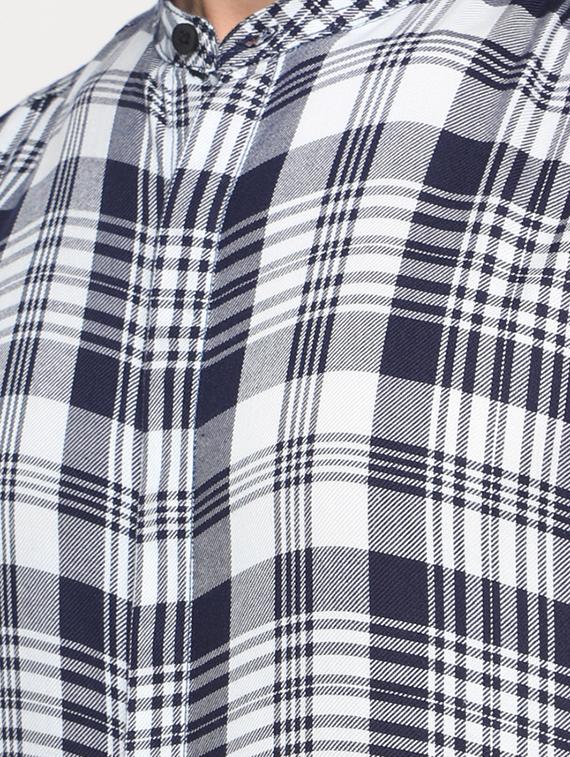 navy blue cotton casual shirt - 15582703 - Zoom Image - 4