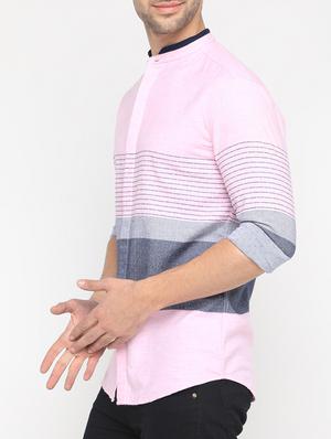 pink cotton casual shirt - 15582705 - Standard Image - 2