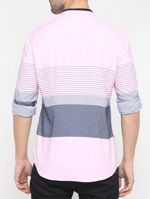 pink cotton casual shirt - 15582705 - Standard Image - 3