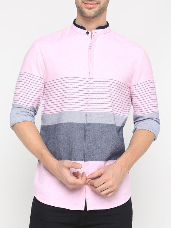 pink cotton casual shirt - 15582705 - Zoom Image - 1