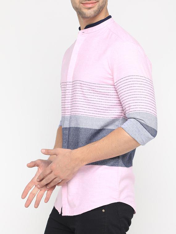 pink cotton casual shirt - 15582705 - Zoom Image - 2