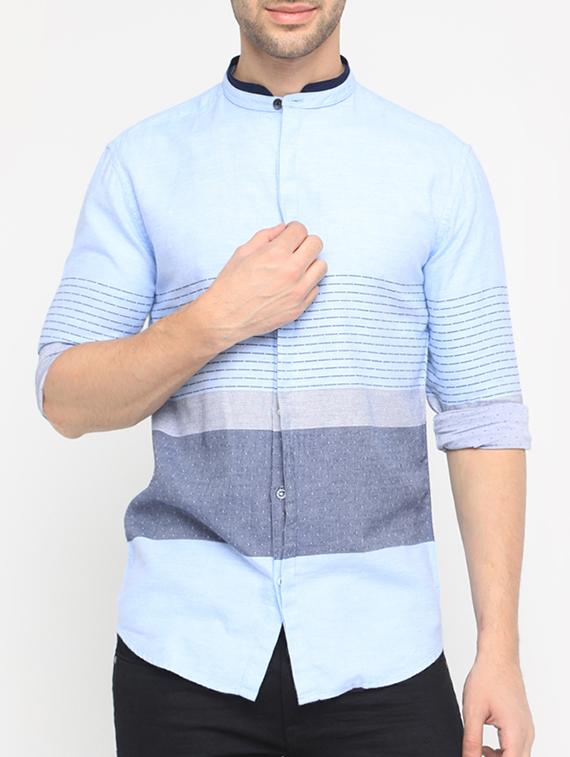 blue cotton casual shirt - 15582707 - Zoom Image - 1