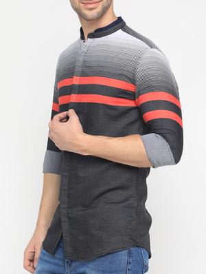 black cotton casual shirt - 15582709 - Standard Image - 2