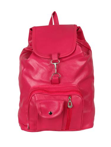 pink leatherette (pu) regular backpack - 15584052 - Very Small Image - 1