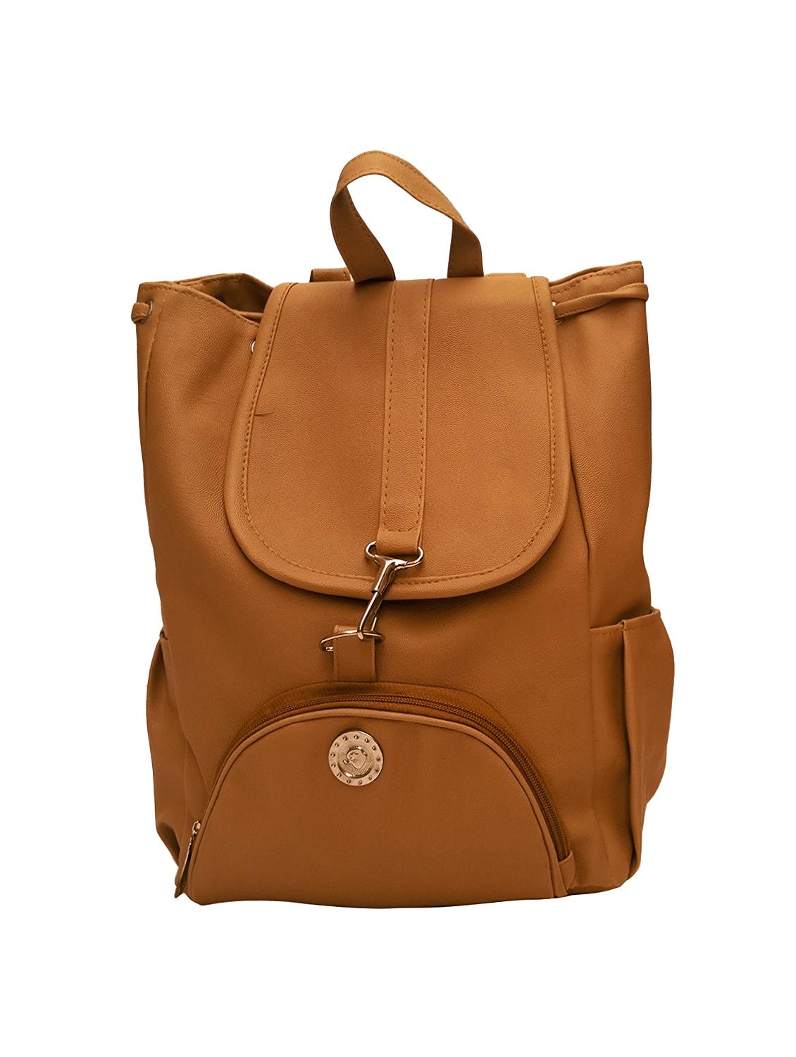 brown leatherette (pu) regular backpack - 15584058 - Zoom Image - 1