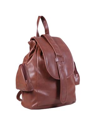 brown leatherette (pu) regular backpack - 15584060 - Standard Image - 1