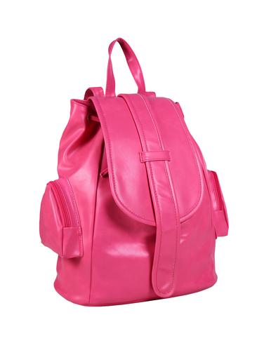 pink leatherette (pu) regular backpack - 15584061 - Very Small Image - 1