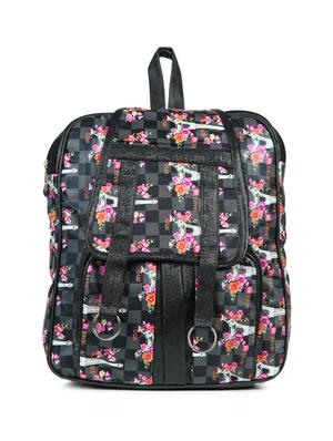 black leatherette (pu) fashion backpack - 15584062 - Standard Image - 1
