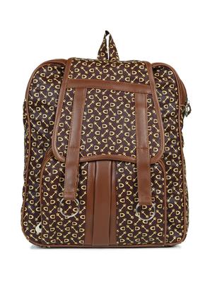 brown leatherette (pu) regular backpack - 15584063 - Standard Image - 1