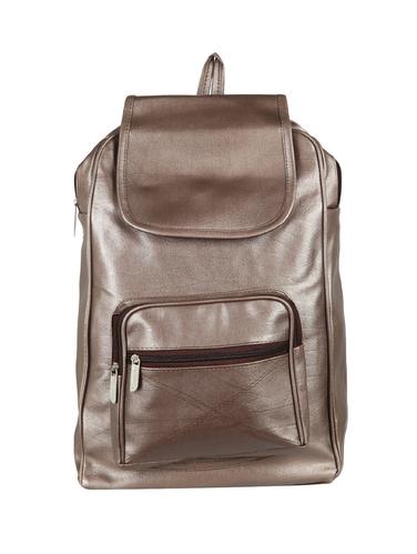 brown leatherette (pu) regular backpack - 15584072 - Very Small Image - 1