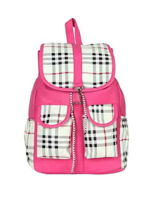 pink leatherette (pu) regular backpack - 15584073 - Very Small Image - 1