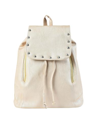 beige leatherette (pu) regular backpack - 15584074 - Very Small Image - 1