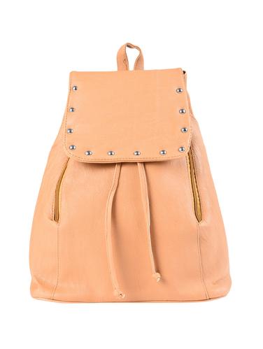 orange leatherette (pu) regular backpack - 15584076 - Very Small Image - 1
