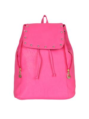 pink leatherette (pu) regular backpack - 15584077 - Standard Image - 1
