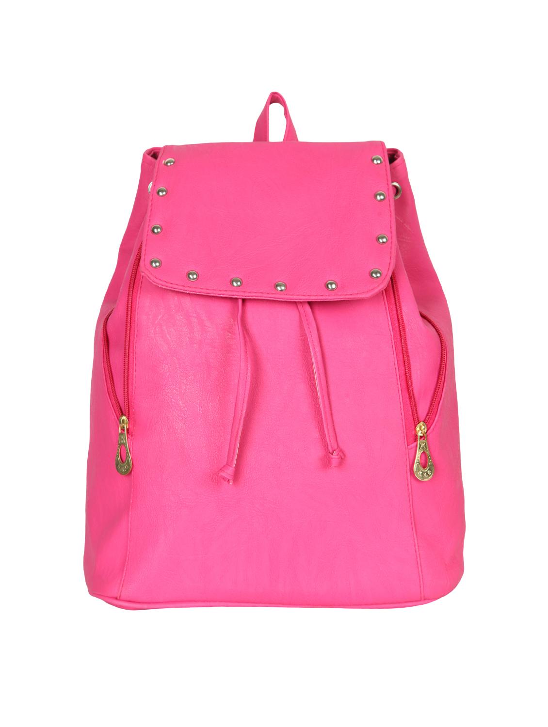 pink leatherette (pu) regular backpack - 15584077 - Zoom Image - 1