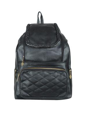 black leatherette (pu) regular backpack - 15584083 - Standard Image - 1