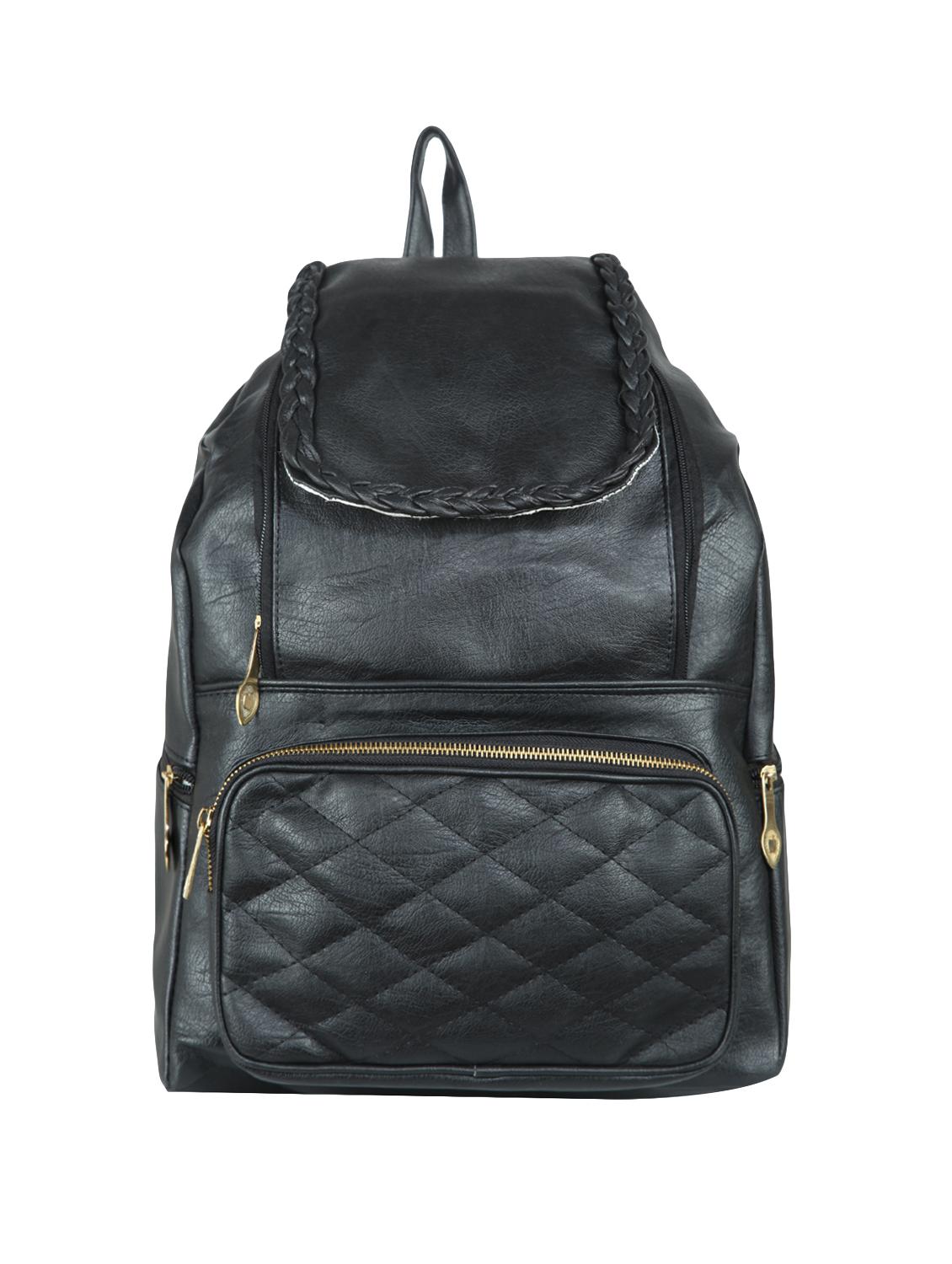 black leatherette (pu) regular backpack - 15584083 - Zoom Image - 1