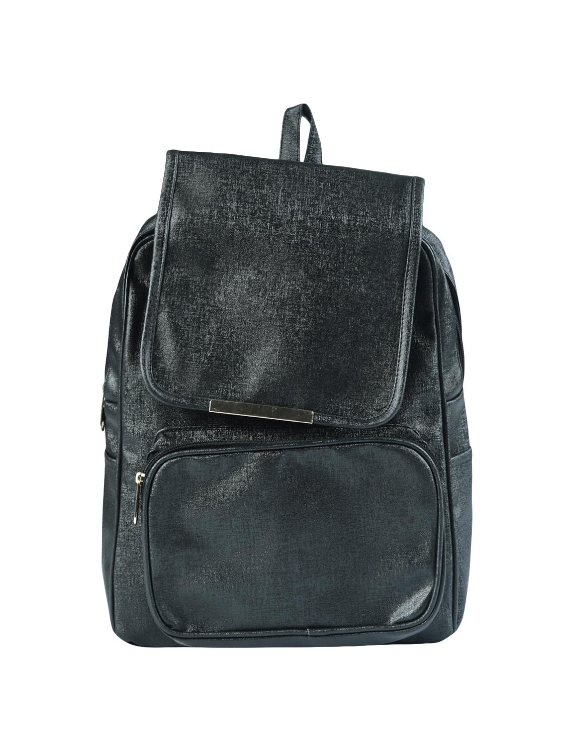 black leatherette (pu) fashion backpack - 15584085 - Zoom Image - 1